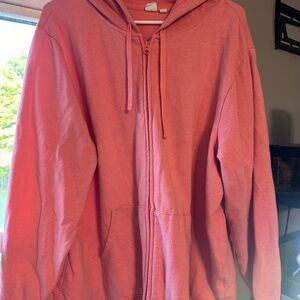 GAP full zip hoodie, peach/orange in XL